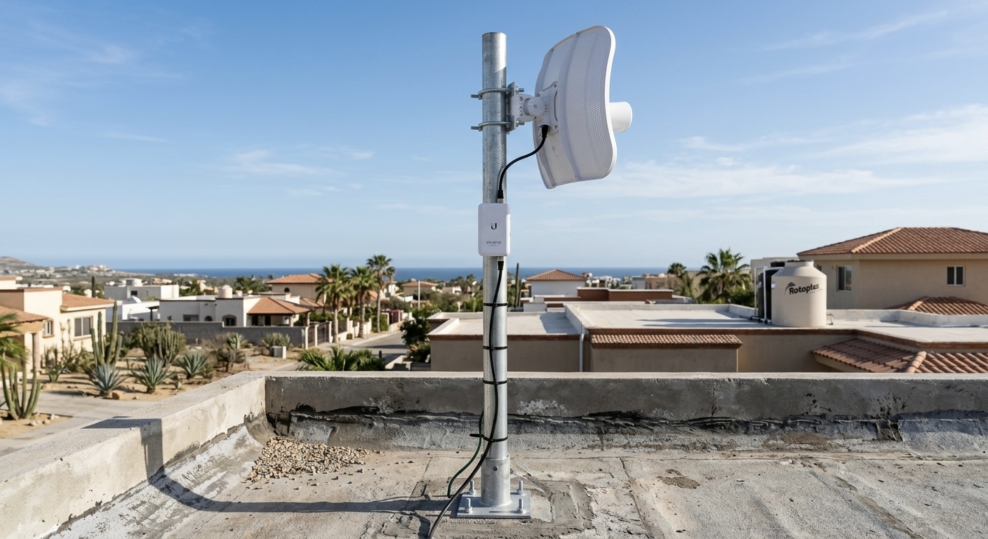Antena Ubiquiti instalada